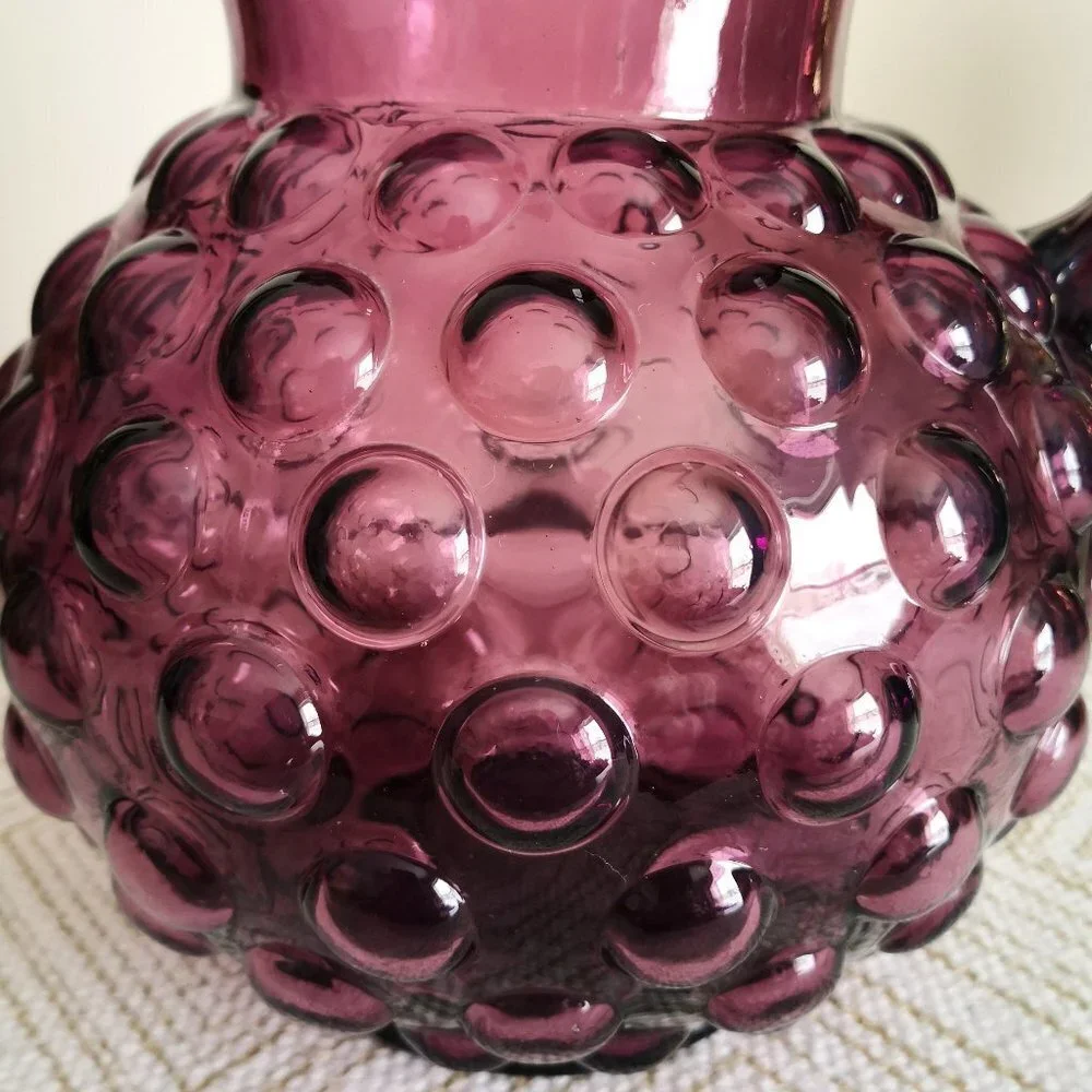 MCM Murano Amethyst‎ / Purple Glass Bubble Pitcher